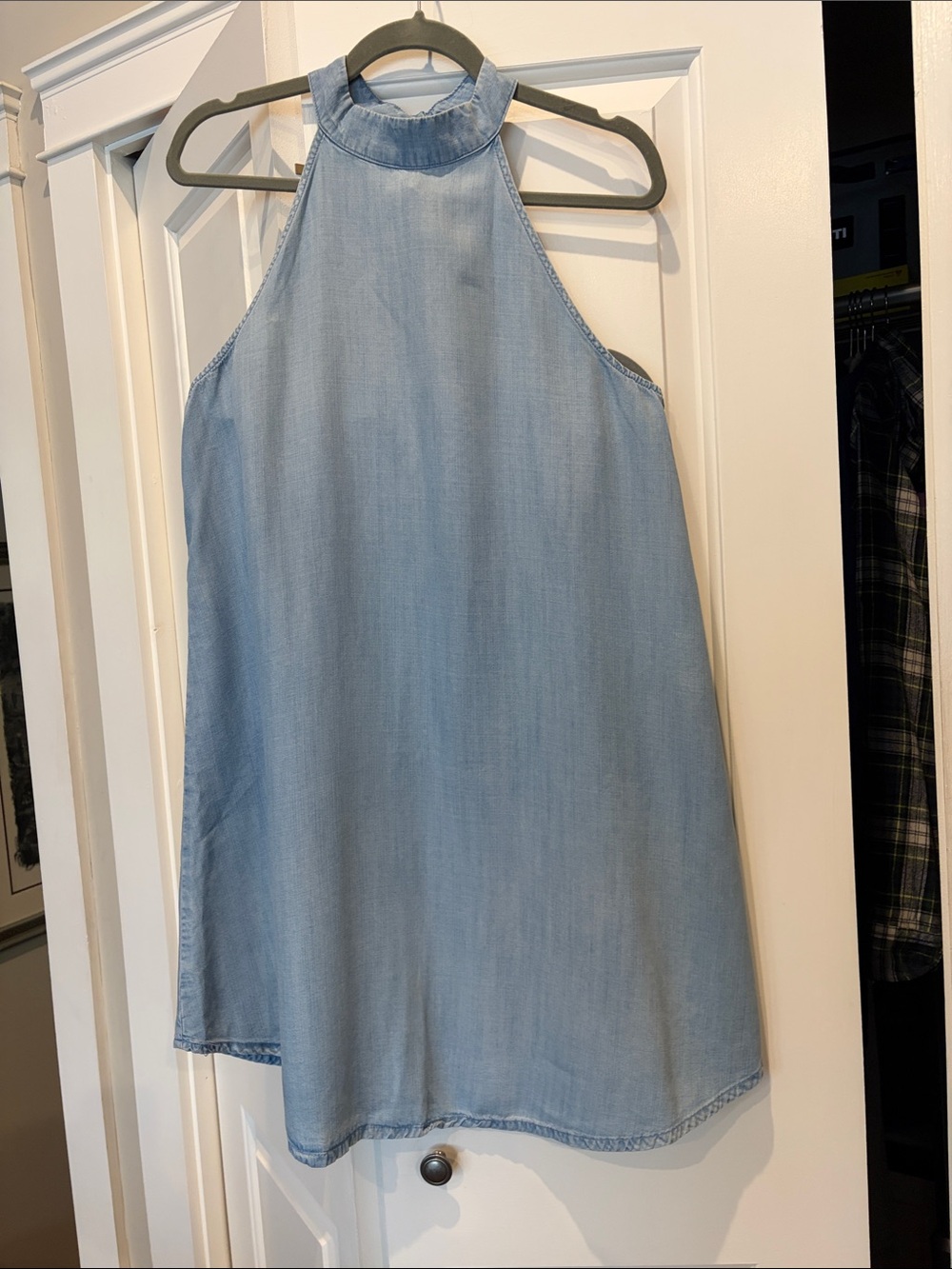 cloth & stone Light Chambray Halter Dress Medium